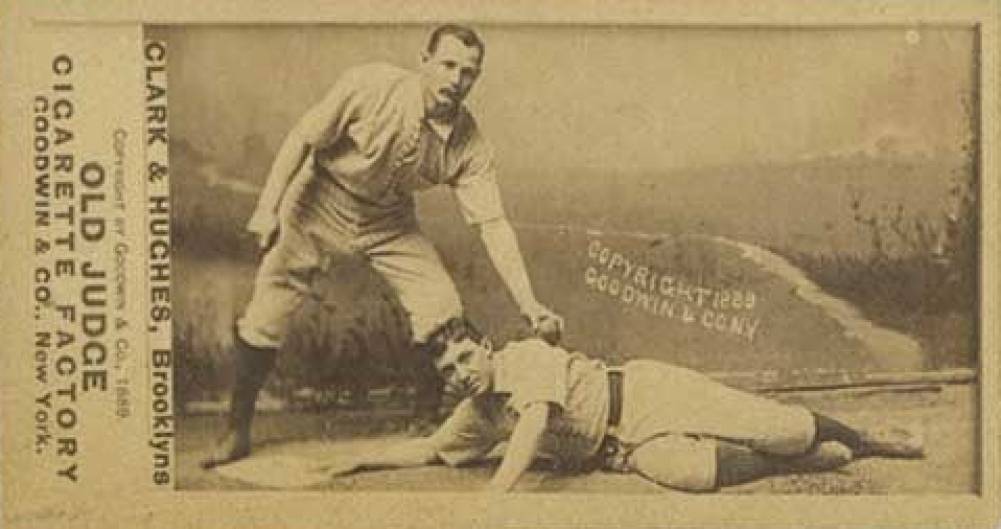 1887 Old Judge Clark & Hughes, Brooklyns #76-6a Baseball Card