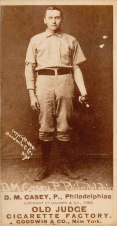 1887 Old Judge D.M. Casey, P., Philadelphias #72-1d Baseball Card