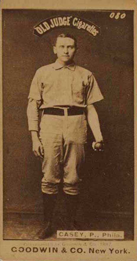 1887 Old Judge Casey, P., Phila. #72-1a Baseball Card