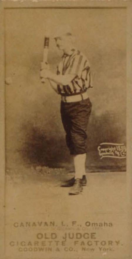 1887 Old Judge Canavan, L.F., Omaha #63-2b Baseball Card