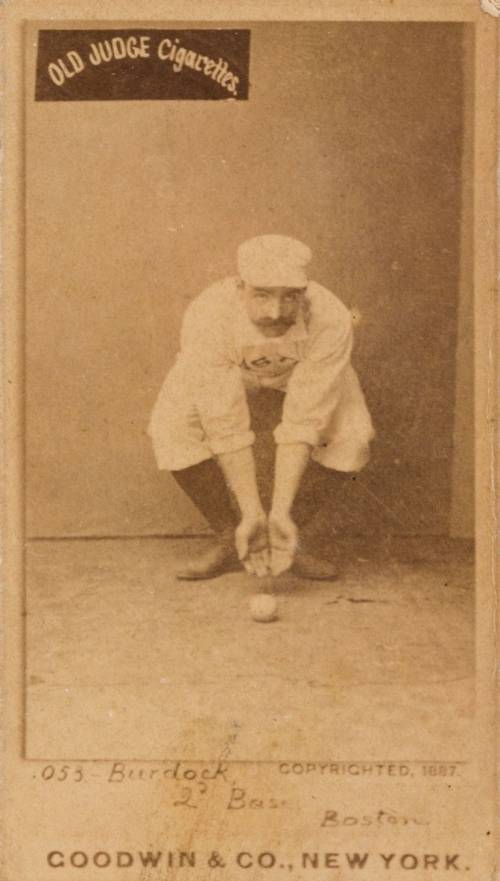1887 Old Judge Burdock, 2d Base, Boston #53-4b Baseball Card