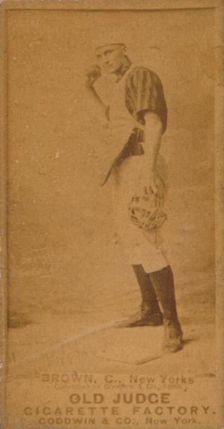 1887 Old Judge Brown, C., New Yorks #45-3c Baseball Card