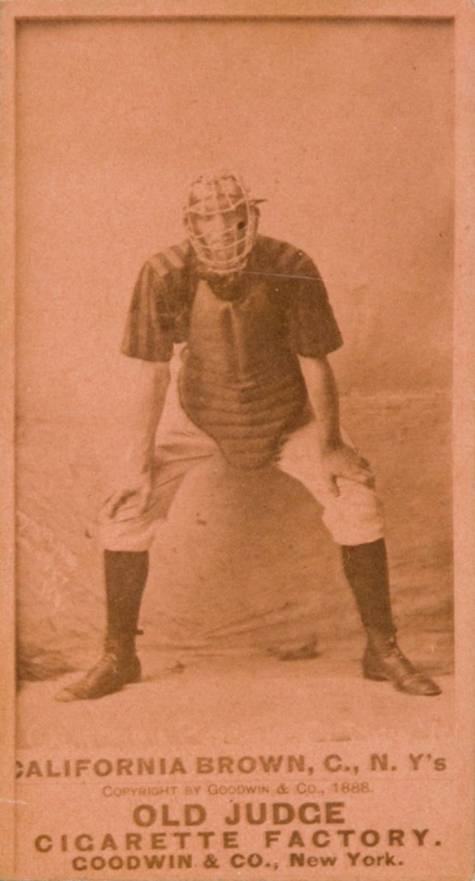 1887 Old Judge California Brown, C., N.Y's #45-5b Baseball Card