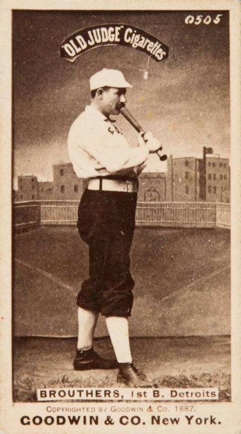 1887 Old Judge Brouthers, 1st B. Detroits #43-2a Baseball Card