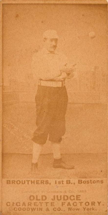 1887 Old Judge Brouthers, 1st B., Bostons #43-1b Baseball Card