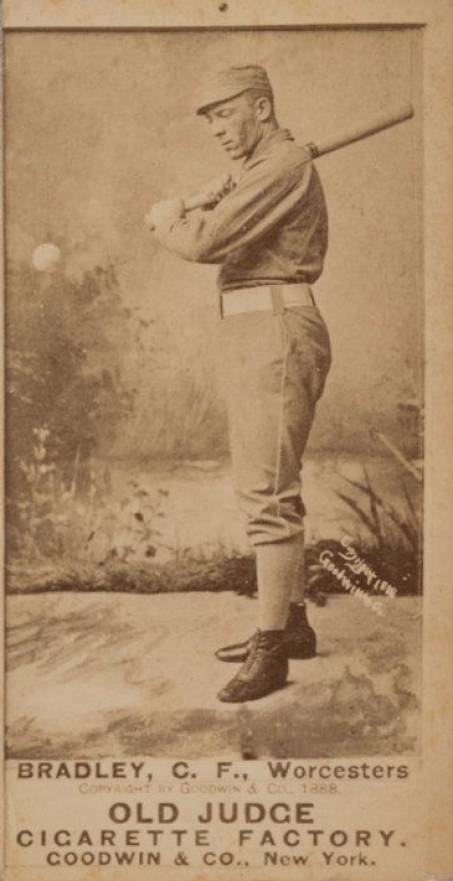 1887 Old Judge Bradley, C.F., Worchesters #37-2a Baseball Card