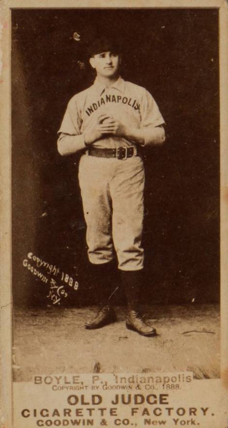 1887 Old Judge Boyle, P., Indianapolis #36-1a Baseball Card