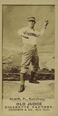 1887 Old Judge Blair, P., Hamiltons #30-1b Baseball Card