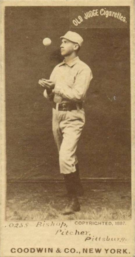 1887 Old Judge Bishop, Pitcher, Pittsburg #29-1b Baseball Card