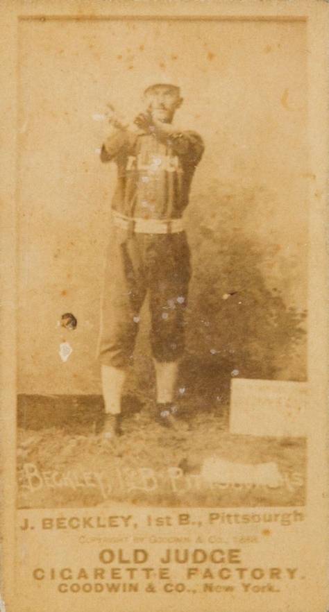 1887 Old Judge J. Beckley, 1st B., Pittsburgh #25-3d Baseball Card