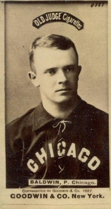1887 Old Judge Baldwin, P. Chicago #15-1a Baseball Card