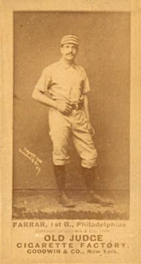 1887 Old Judge Farrar, 1st B., Philadelphias #153-3b Baseball Card
