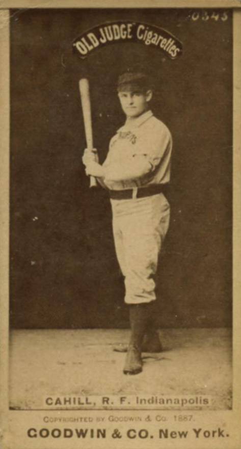 1887 Old Judge Cahill, R.F., Indianapolis #61-2a Baseball Card