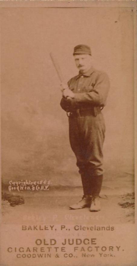 1887 Old Judge Bakley, P., Clevelands #14-4a Baseball Card