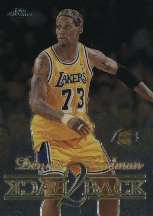 1998 Topps Chrome Back 2 Back Dennis Rodman #B3 Basketball Card