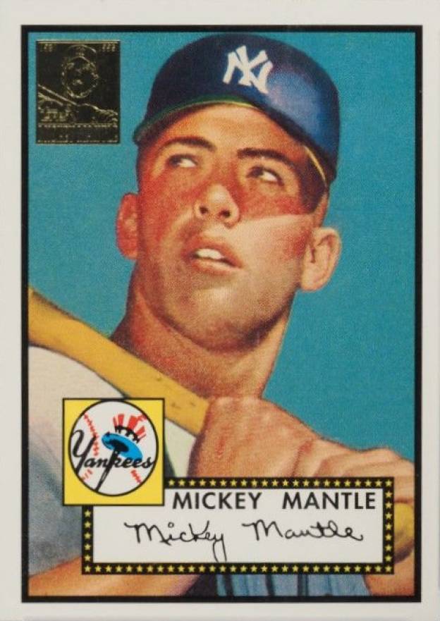 1996 Topps Mantle Reprint 1952 Topps Reprint #2 Baseball Card