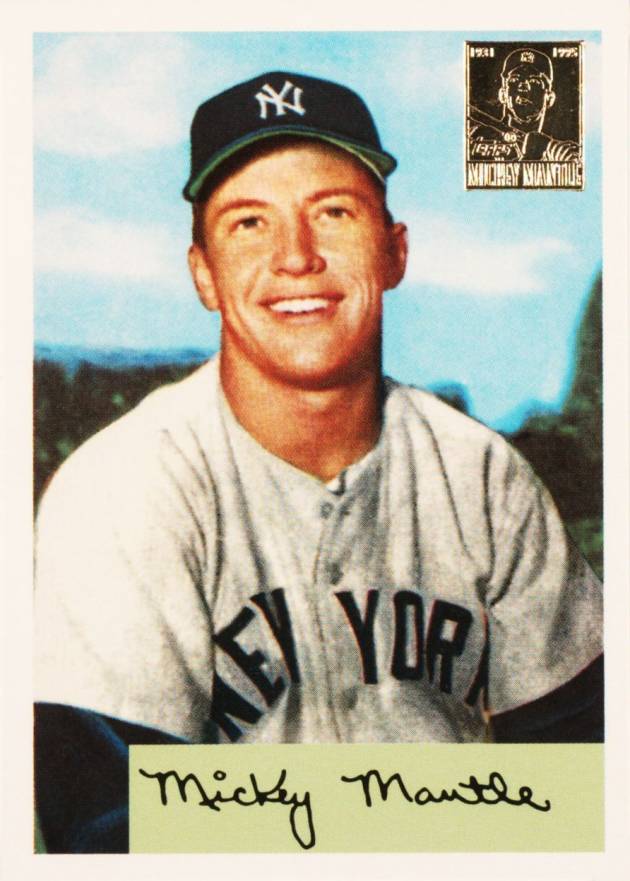 1996 Topps Mantle Reprint 1954 Bowman Reprint #4 Baseball Card