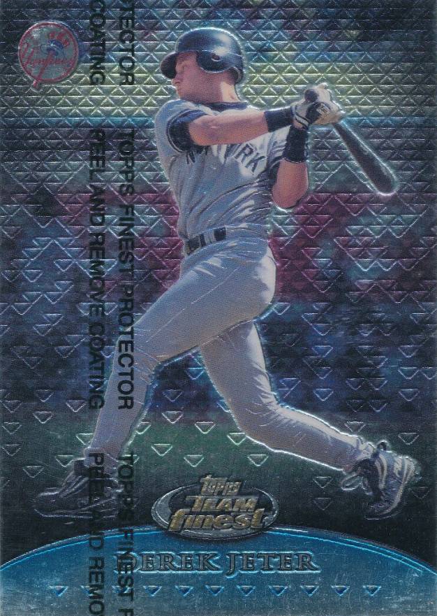1999 Finest Team Finest Blue  Derek Jeter #TF16 Baseball Card