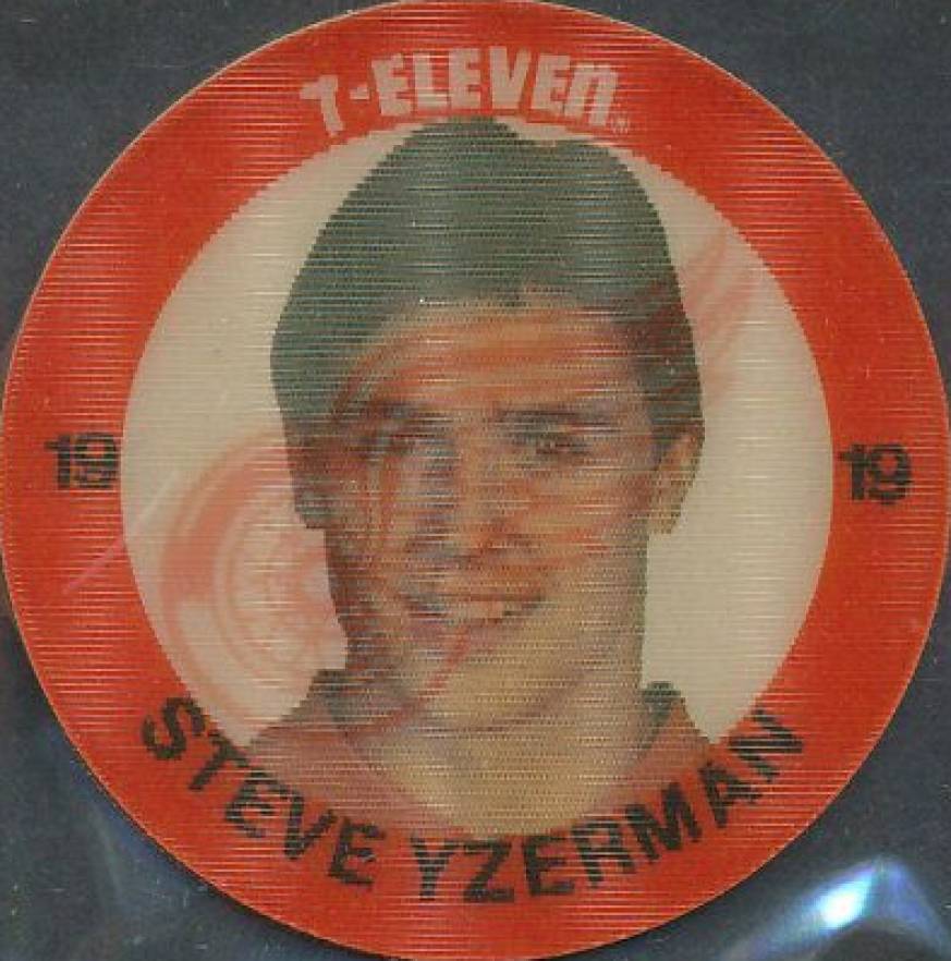 1984 7-Eleven Discs Steve Yzerman # Hockey Card