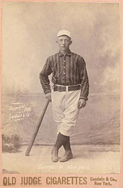 1888 Old Judge Cabinets George, P. New York. #186-1 Baseball Card
