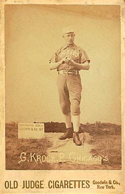 1888 Old Judge Cabinets G. Krock, P. Chicago's #270-2 Baseball Card