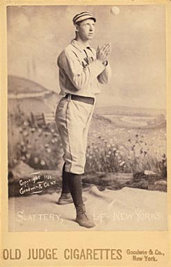 1888 Old Judge Cabinets Slattery, L.F. New York's #429-1a Baseball Card