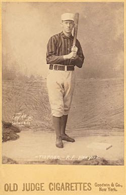 1888 Old Judge Cabinets Tiernan, R.F. New York. #457-6a Baseball Card