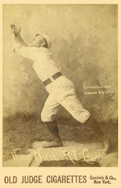 1888 Old Judge Cabinets Hugh Nicol, R.F. Cincinnati #346-4 Baseball Card