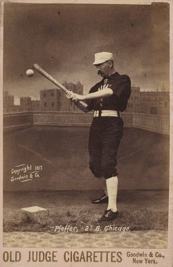 1888 Old Judge Cabinets Pfeffer,-2d B. Chicago. #366-3a Baseball Card