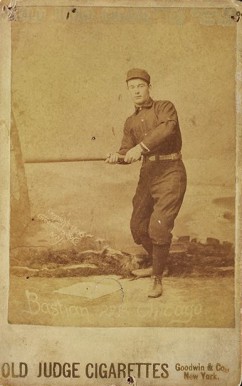 1888 Old Judge Cabinets Bastian 2db. Chicago #25-1 Baseball Card