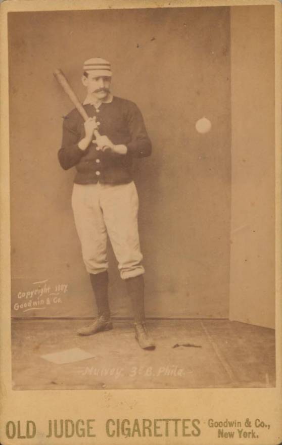 1888 Old Judge Cabinets Mulvey 3b. Phila. #332-2a Baseball Card