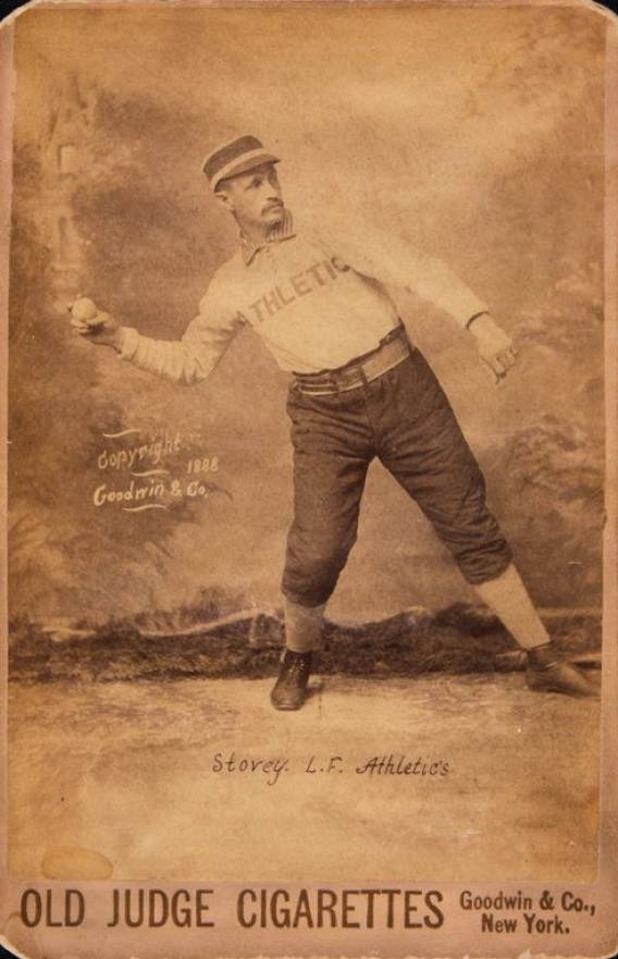 1888 Old Judge Cabinets Stovey. L.F. Athletics #440-8a Baseball Card