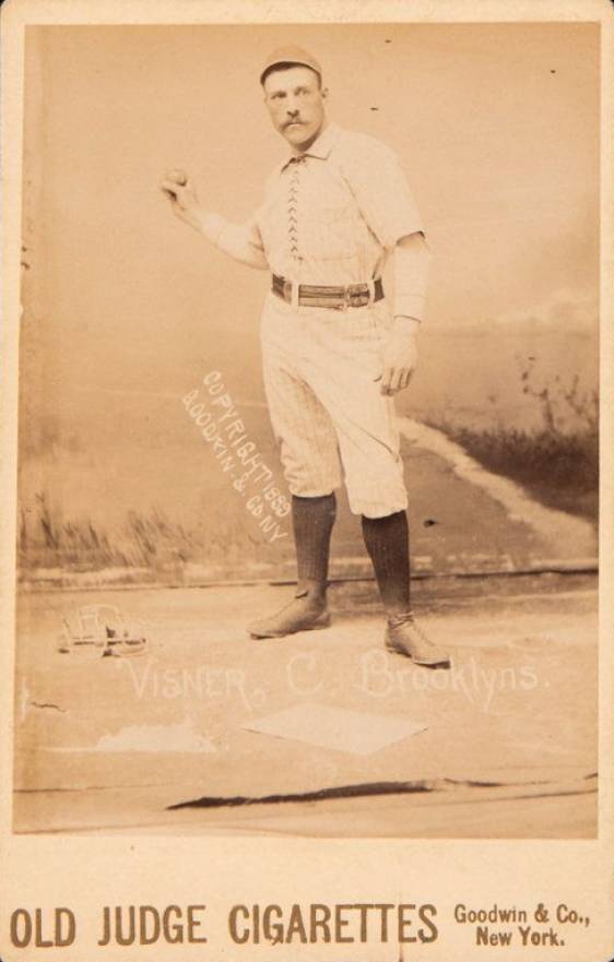 1888 Old Judge Cabinets Visner, C., Brooklyn #475-3a Baseball Card