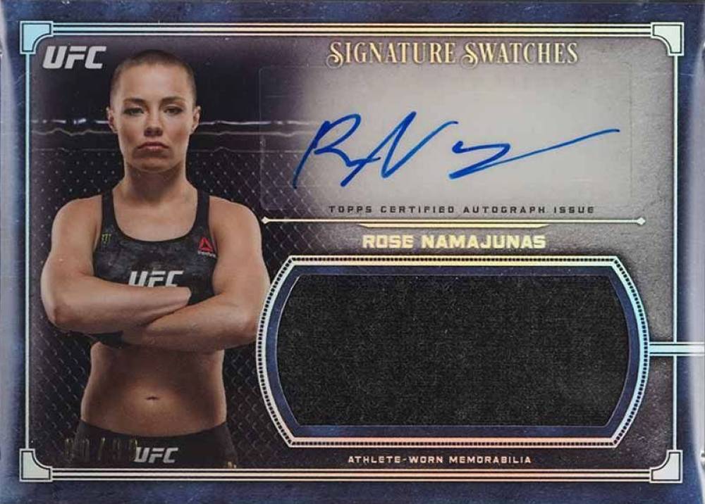 2019 Topps UFC Museum Collection Signature Swatches Relic Autographs Rose Namajunas #RN Other Sports Card