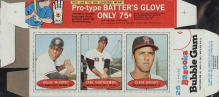 1971 Bazooka No Number McCovey/Yastrzemski/Wright #8 Baseball Card