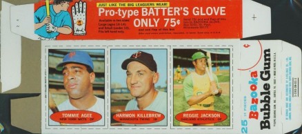 1971 Bazooka No Number Agee/Killebrew/Jackson #1 Baseball Card