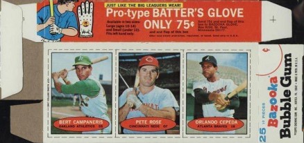 1971 Bazooka No Number Campaneris/Rose/Cepeda #2 Baseball Card