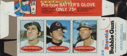1971 Bazooka No Number Petrocelli/McDowell/Gaston #10 Baseball Card