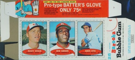 1971 Bazooka No Number Staub/Gibson/Otis #12 Baseball Card