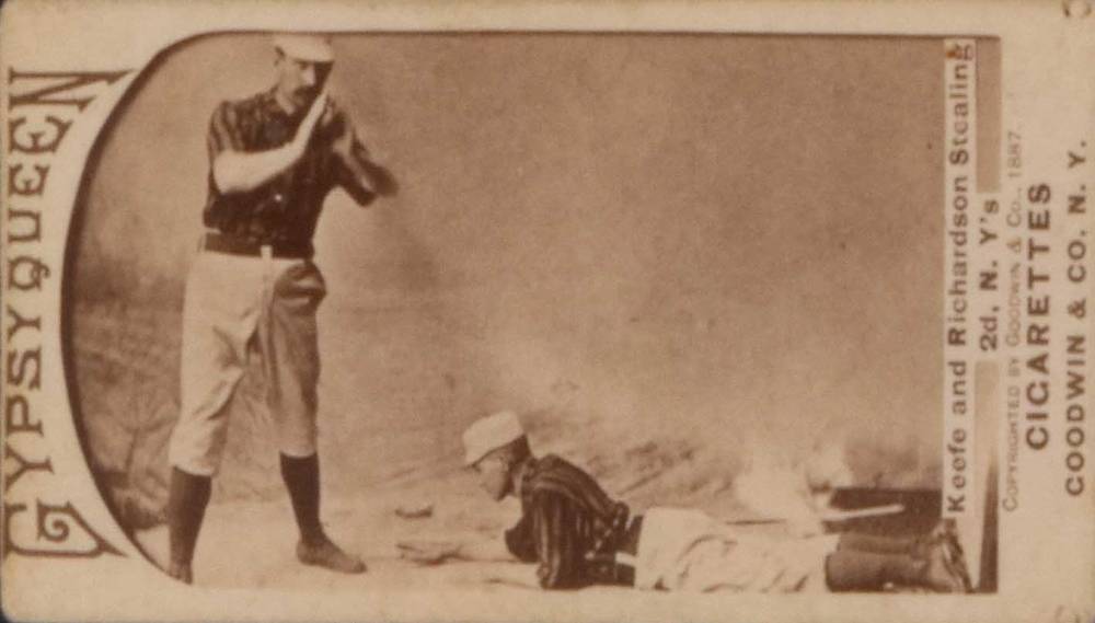 1887 Gypsy Queens Keefe and Richardson Sliding # Baseball Card