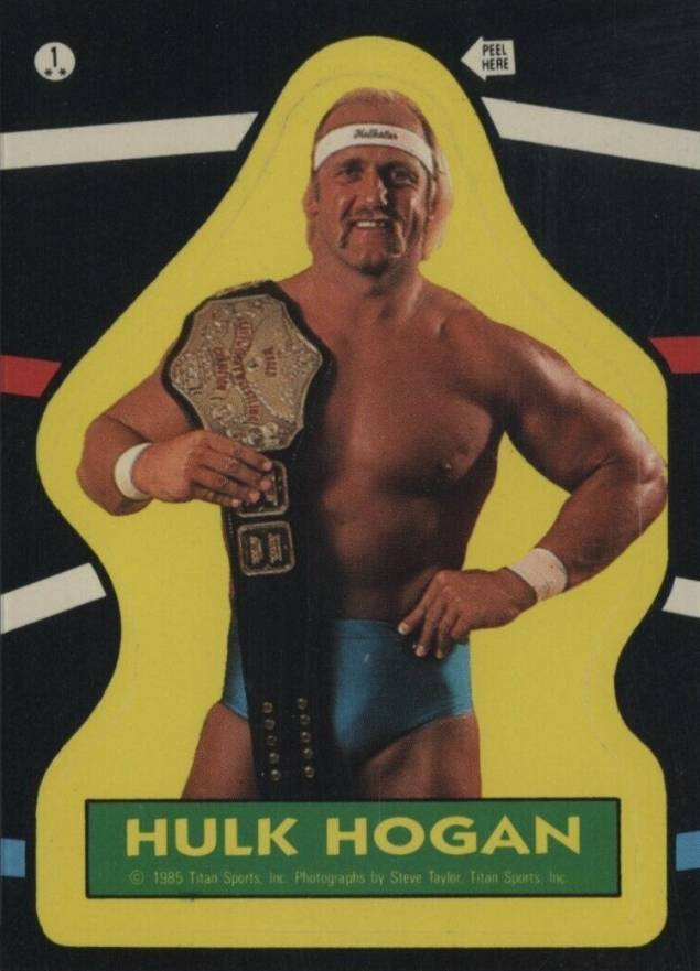 1985 O-Pee-Chee WWF Pro Wrestling Stars Sticker Hulk Hogan #1 Other Sports Card