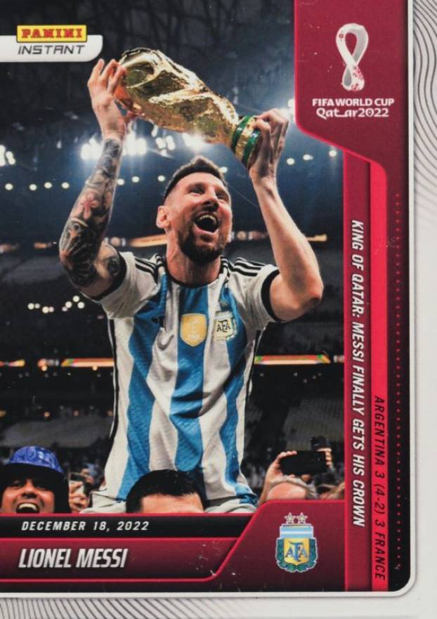 2022 Panini Instant FIFA World Cup Qatar Lionel Messi #118 Soccer Card