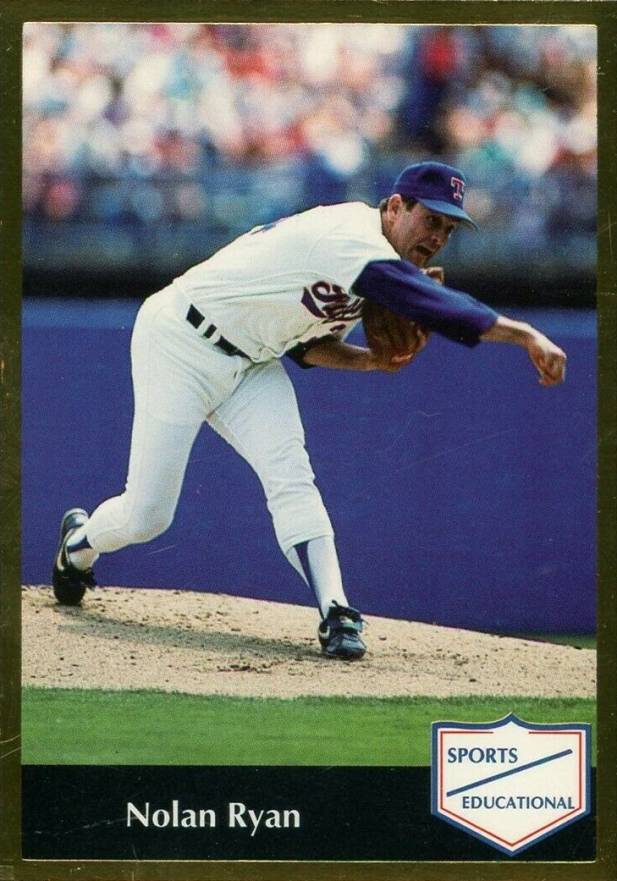 1991 Sports Educational-Hand Cut Nolan Ryan #6 Baseball Card