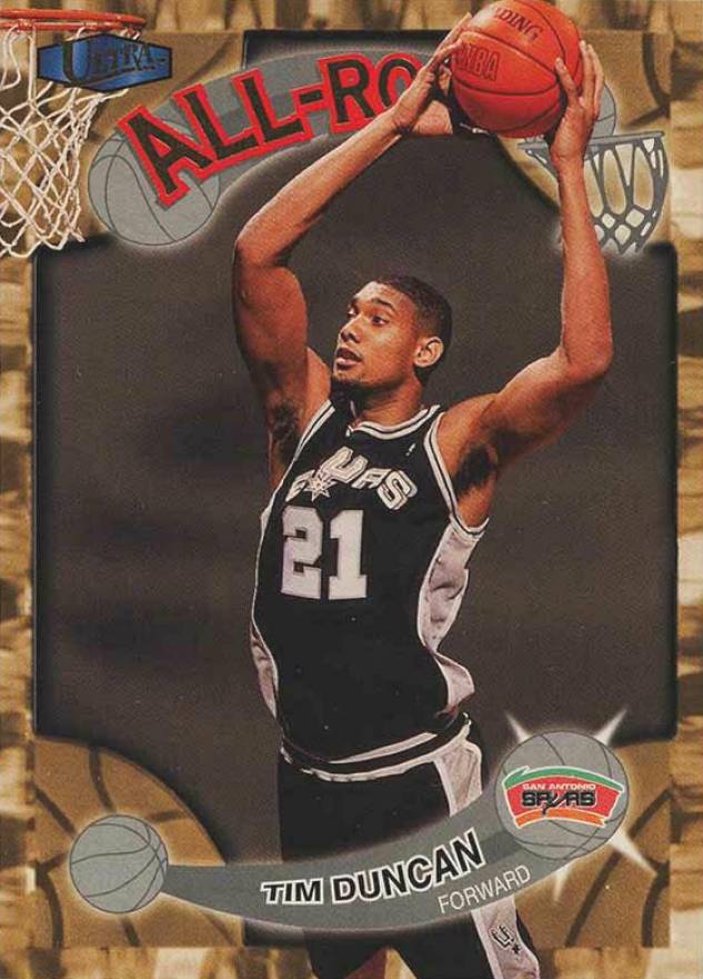 1997 Ultra All-Rookies Tim Duncan #1 Basketball Card