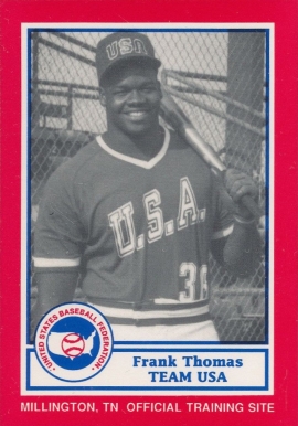 1990 BDK Pan-Am Team USA Red Frank Thomas #23 Baseball Card