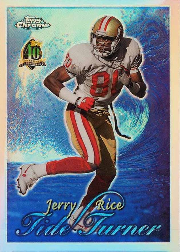 1996 Topps Chrome Tide Turners  Jerry Rice #TT10 Football Card