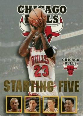 1996 Hoops Starting Five Chicago Bulls #4 Basketball Card