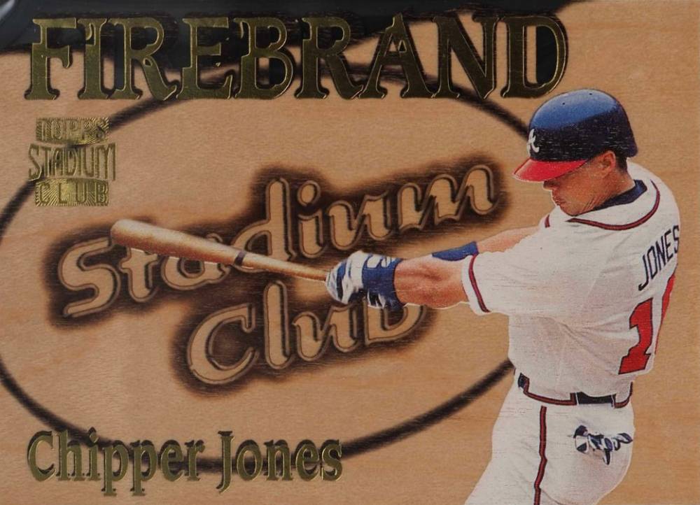1997 Stadium Club Firebrand Chipper Jones #FB8 Baseball Card