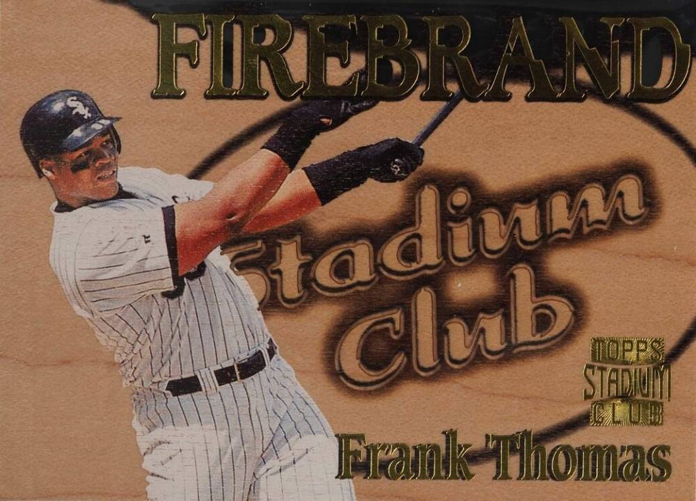 1997 Stadium Club Firebrand Frank Thomas #FB9 Baseball Card