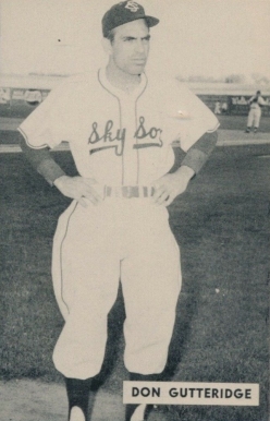 1952 Globe Printing Colorado Sky Sox Don Gutteridge #3 Baseball Card